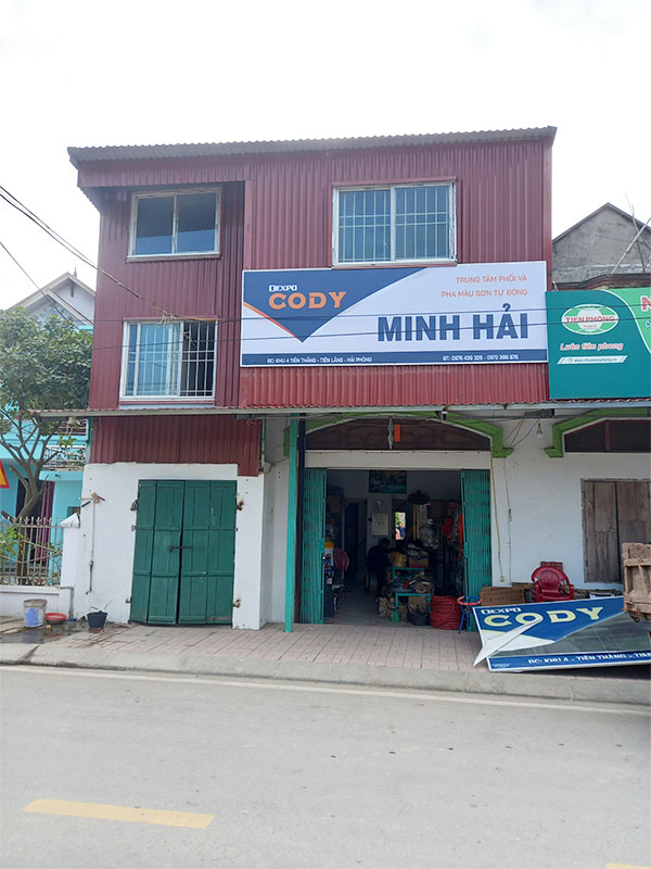 Làm biển quảng cáo bạt hiflex cho cửa hàng sơn Minh Hải