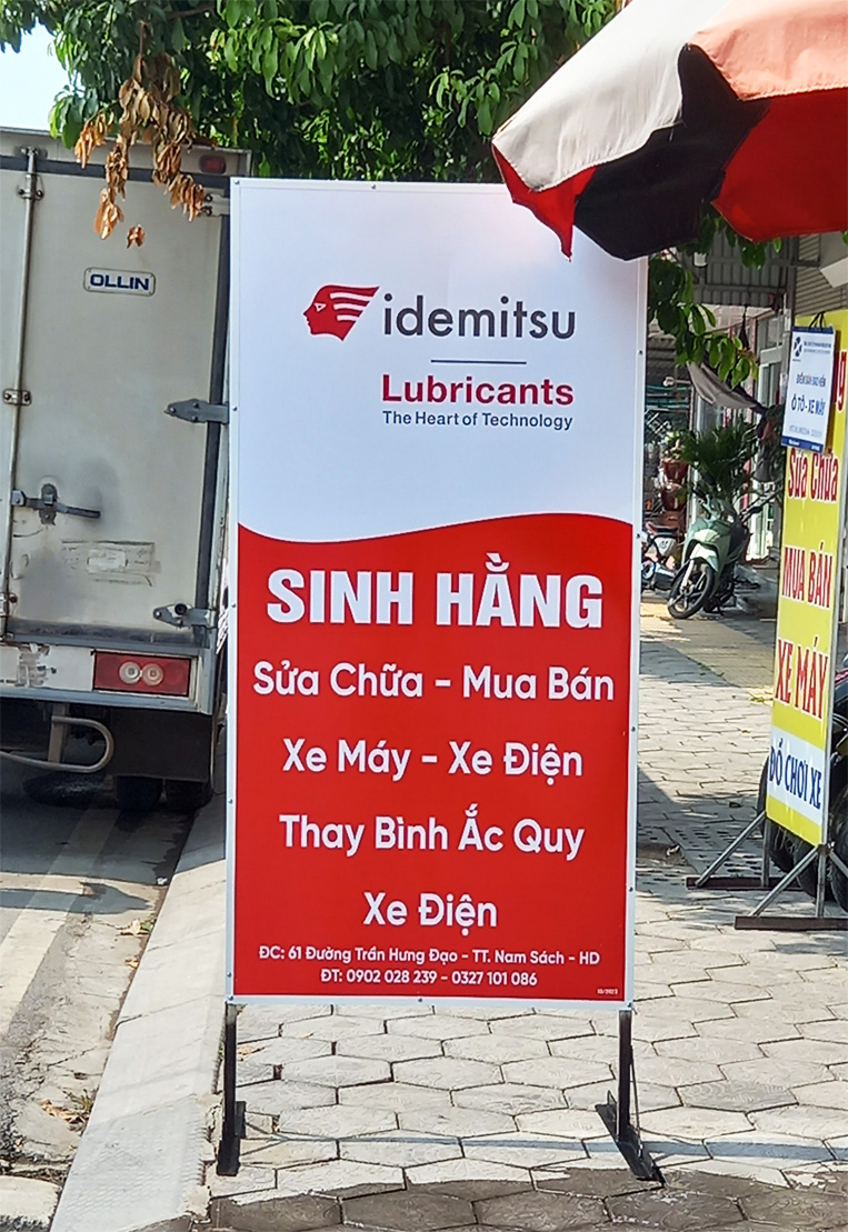 Biển quảng cáo cho cửa hàng sửa chữa xe tại Hải Dương