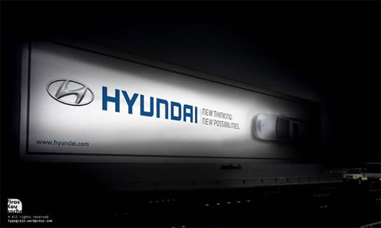Biển quảng cáo ngoài trời của Hyundai