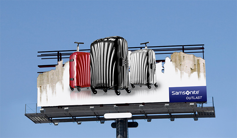 Biển quảng cáo Samsonite Outlast