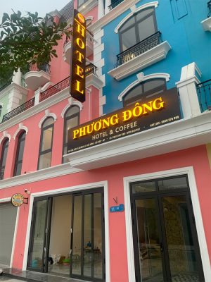 Thi công biển quảng cáo cho Phương Đông Hotel & Coffee tại Đồi Rồng, Đồ Sơn