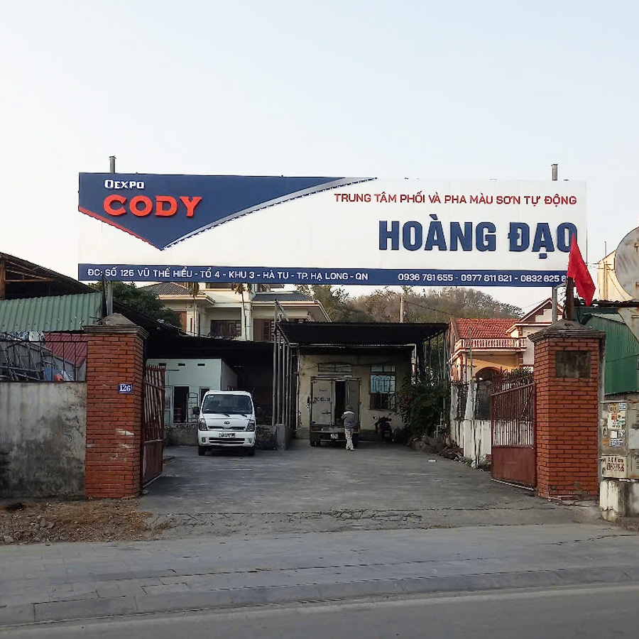 Thi công biển quảng cáo ngoài trời cho các đại lý trung tâm phối và pha màu sơn tự động DEXPO CODY