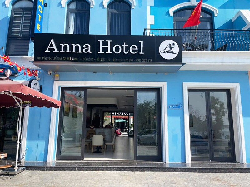 Thi công lắp đặt biển hiệu quảng cáo khách sạn Anna Hotel tại Đồi Rồng, Đồ Sơn, Hải Phòng
