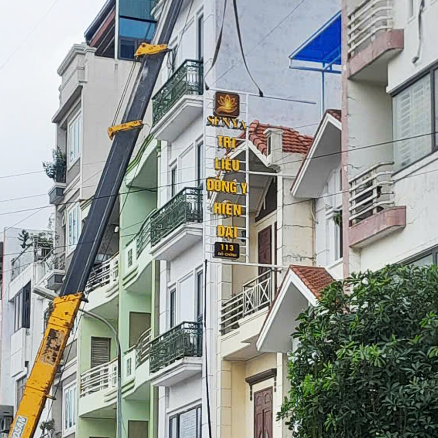 Thi công biển quảng cáo cho phòng trị liệu đông y SENYA